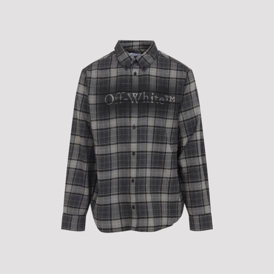 25FW 오프화이트 긴팔 셔츠 OMGE04MF25FAB003 0710 GREY - OFF WHITE