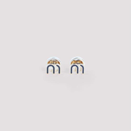  미우미우 에나멜 메탈 귀걸이 5JO9112F6T F0002 BLACK - MIU MIU