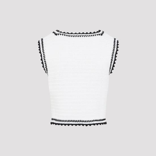 26FW 셀린느 민소매 티셔츠 RX0L63I59 01BC WHITE - CELINE