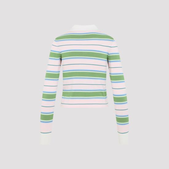 26FW 셀린느 스트라이프 코튼 폴로 스웨터 RY0TF3B21 GKF0 GREEN BLUE PINK - CELINE