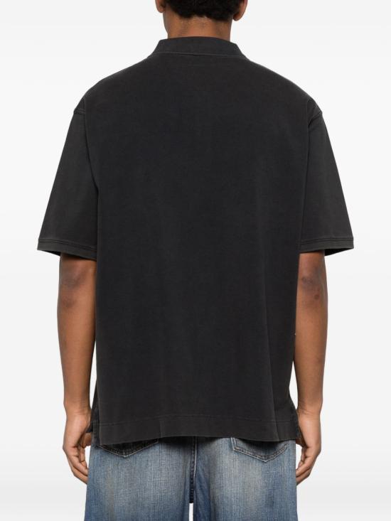 26FW 아크네 스튜디오 폴로 티셔츠 BL0433 900 BLACK - ACNE STUDIOS
