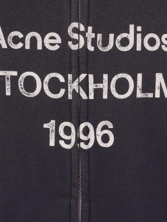 26FW 아크네 스튜디오 로고 집 스웨터 자켓 CI0189 900 BLACK - ACNE STUDIOS