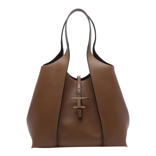 26FW 토즈 T 타임리스 미니 쇼핑백 XBWTSBA0300 XSOS600 Brown