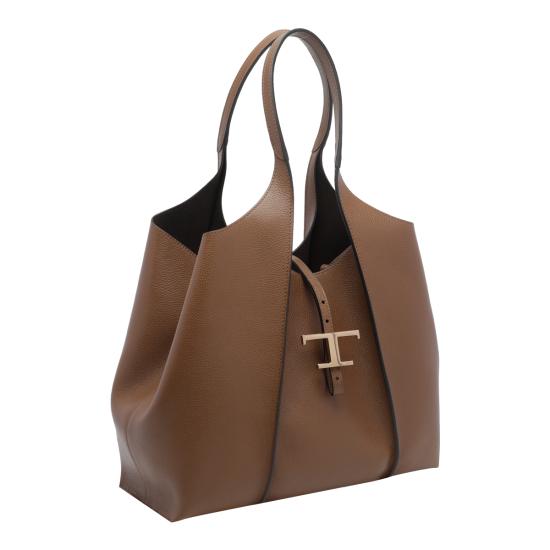 26FW 토즈 T 타임리스 미니 쇼핑백 XBWTSBA0300 XSOS600 Brown - TODS