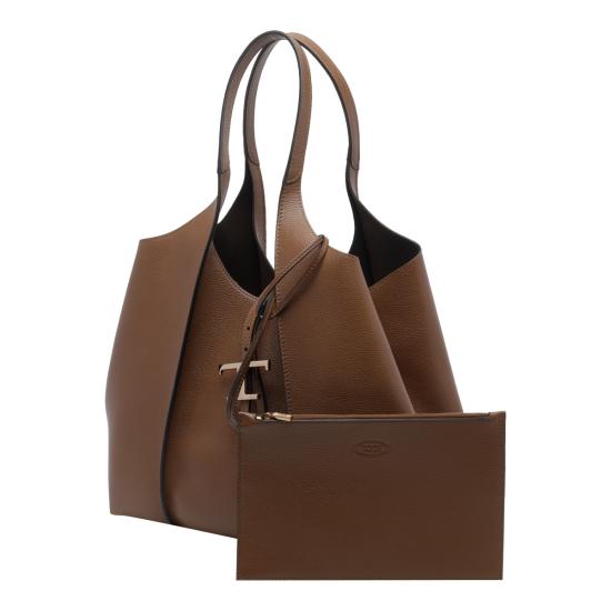 26FW 토즈 T 타임리스 미니 쇼핑백 XBWTSBA0300 XSOS600 Brown - TODS