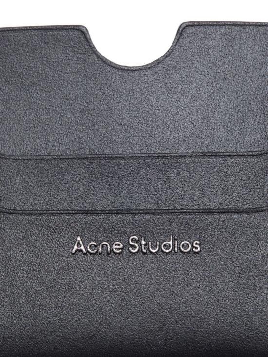 26FW 아크네 스튜디오 슬림 레더 로고 카드 지갑 슬림 레더 로고 카드 지갑 CG0234 900 - ACNE STUDIOS