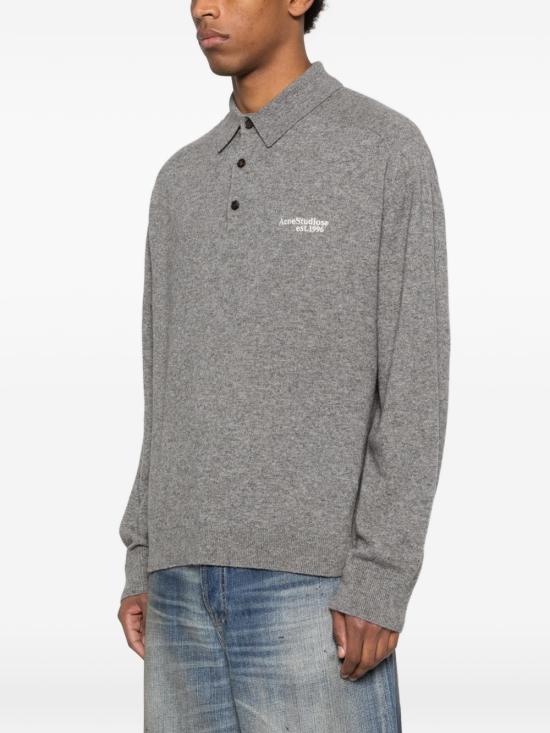 26FW 아크네 스튜디오 폴로 티셔츠 B60388 AA3 GREY - ACNE STUDIOS