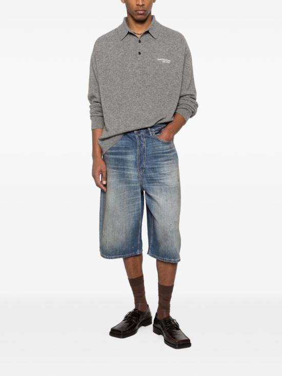 26FW 아크네 스튜디오 폴로 티셔츠 B60388 AA3 GREY - ACNE STUDIOS