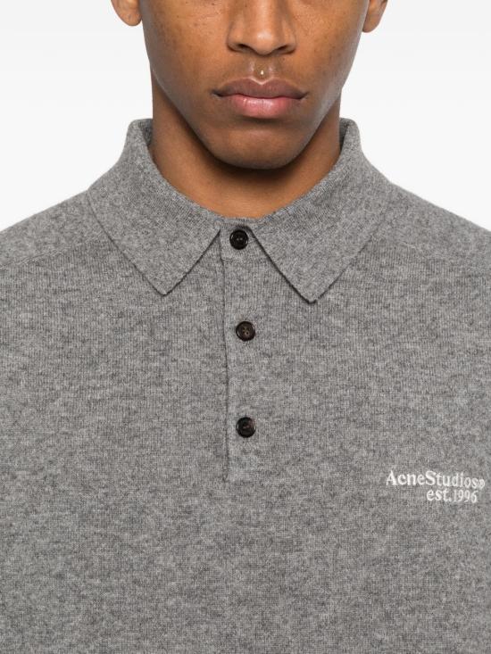 26FW 아크네 스튜디오 폴로 티셔츠 B60388 AA3 GREY - ACNE STUDIOS