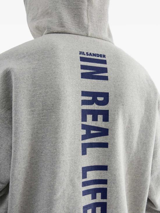 26FW 질샌더 후드 티셔츠 J22GU0171J20392 031 SLATE - JIL SANDER