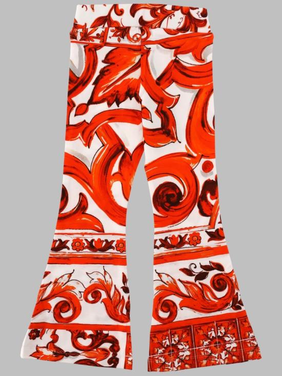26FW [키즈] 돌체앤가바나 스트레이트 팬츠 L5JPI9K G7P4IIO3TN ORANGE - DOLCE & GABBANA