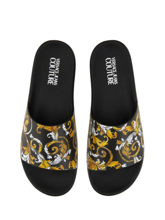 26FW 베르사체 아웃라인 바로코 슬라이더 78YA3SQ4 ZS365G89 BLACK - VERSACE
