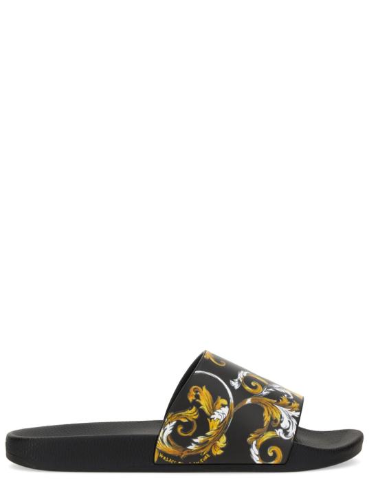 26FW 베르사체 아웃라인 바로코 슬라이더 78YA3SQ4 ZS365G89 BLACK