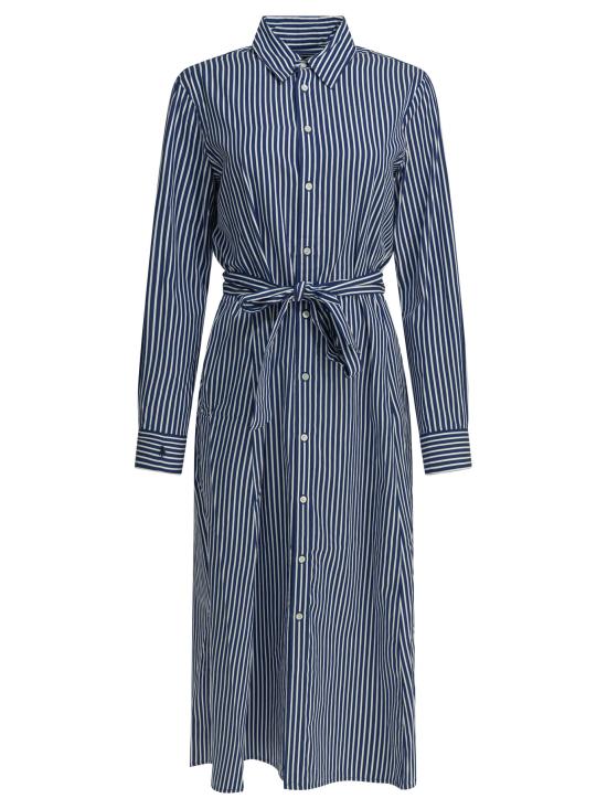 26SS 폴로 랄프로렌 미디 원피스 211891430001BRIGHT NAVY WHITE Blue