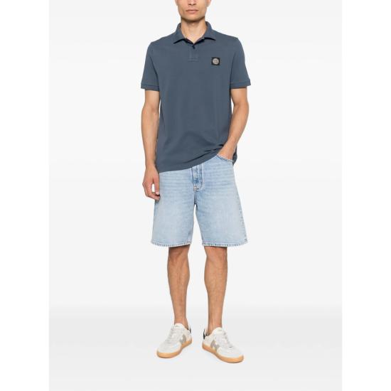 26FW 스톤 아일랜드 폴로 티셔츠 152200008 S0017 V002E BLUE - STONE ISLAND