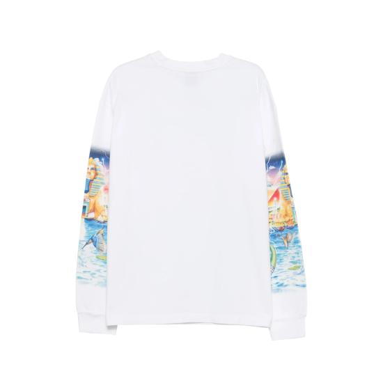 26FW 카사블랑카 긴팔 티셔츠 PF26 JTS 062 03 EGYPT WHITE - CASABLANCA