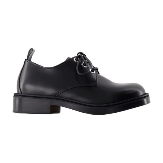  알렉산더 맥퀸 드레스 슈즈 레이스업 더비 블랙 - ALEXANDER MCQUEEN