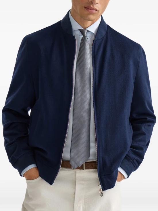 26FW 브루넬로 쿠치넬리 캐시미어 봄버 재킷 MV4216550 CA568 ROYALBLUE - BRUNELLO CUCINELLI