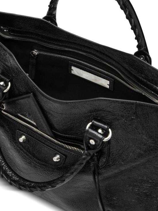 26FW 발렌시아가 르 시티 백 미디움 8657602ACLR 1000 BLACK - BALENCIAGA