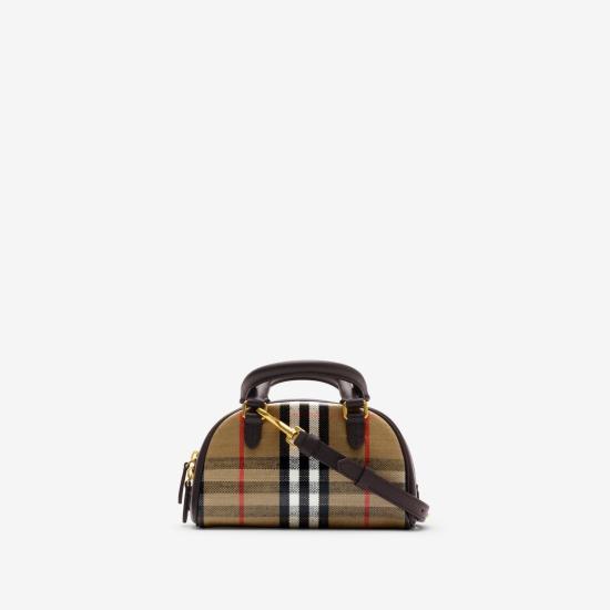 26FW 버버리 미니 하이랜드 볼링백 8115281166995 B9368 SAND - BURBERRY