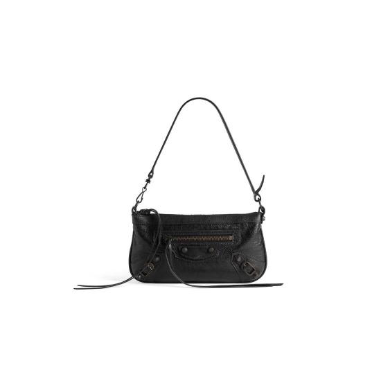 26FW 발렌시아가 르 시티 파우치 온 스트랩 8639602ABEK 1000 BLACK