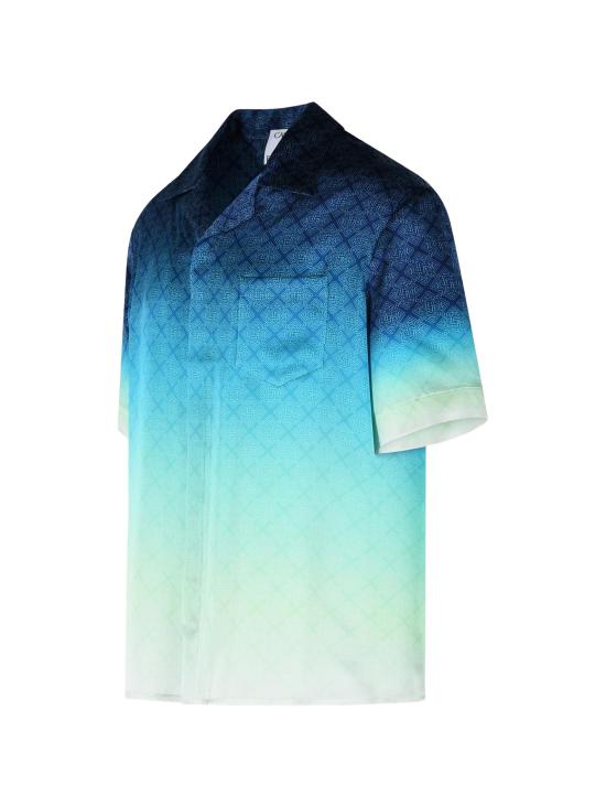 26FW 카사블랑카 반팔 셔츠 MPF26SH00302 BLUE - CASABLANCA