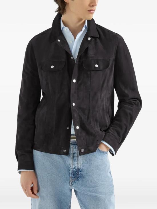 26FW 브루넬로 쿠치넬리 스웨이드 4포켓 블루종 MPCFN2042 C4254 NAVY - BRUNELLO CUCINELLI