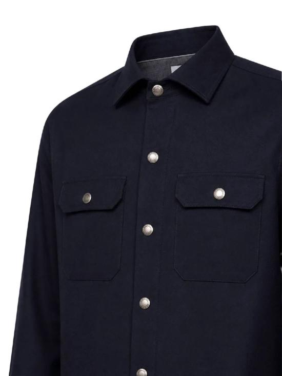 26FW 브루넬로 쿠치넬리 긴팔 셔츠 MY6660721 C160 NAVY - BRUNELLO CUCINELLI