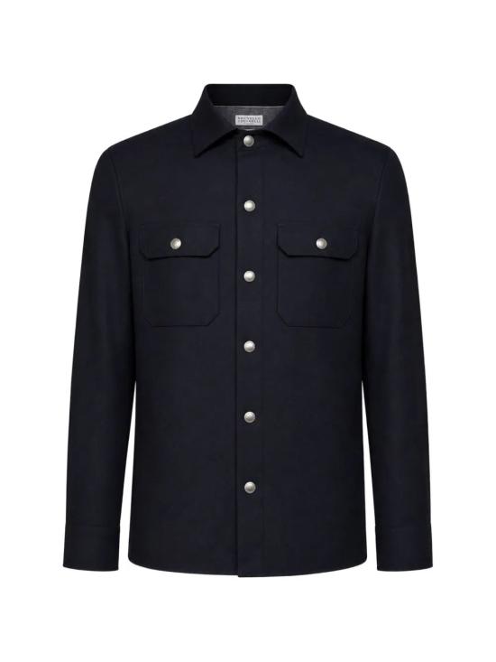 26FW 브루넬로 쿠치넬리 긴팔 셔츠 MY6660721 C160 NAVY
