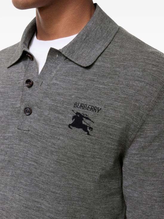 26FW 버버리 폴로 티셔츠 8127582 A1345 GREY - BURBERRY