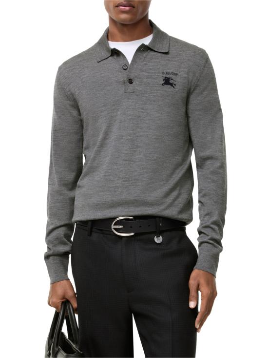 26FW 버버리 폴로 티셔츠 8127582 A1345 GREY - BURBERRY