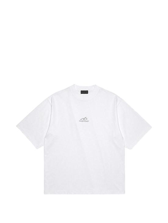 26FW 발렌시아가 바디스 미디엄 핏 티셔츠 764235TUVO7 9000 WHITE