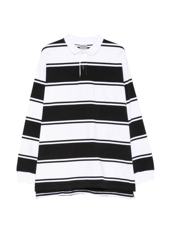 26FW 발렌시아가 폴로 티셔츠 A00189TUVW7 1070 BLACKWHITE