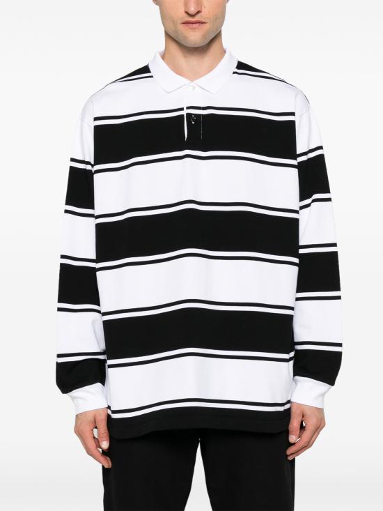 26FW 발렌시아가 폴로 티셔츠 A00189TUVW7 1070 BLACKWHITE - BALENCIAGA