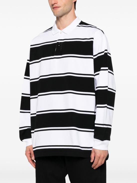 26FW 발렌시아가 폴로 티셔츠 A00189TUVW7 1070 BLACKWHITE - BALENCIAGA