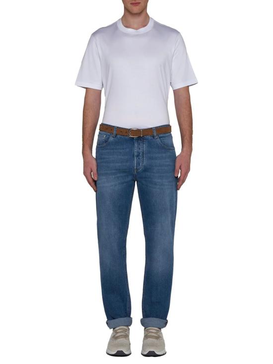 26FW 브루넬로 쿠치넬리 코튼 저지 크루넥 티셔츠 M0B131308 C2832 ENGLSWHITE - BRUNELLO CUCINELLI