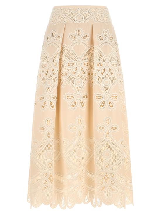 26FW 엘리 사브 롱 스커트 SK360NP26COE16CREAM White