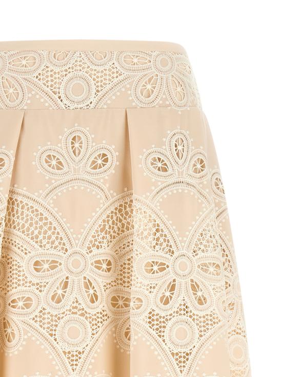 26FW 엘리 사브 롱 스커트 SK360NP26COE16CREAM White - ELIE SAAB