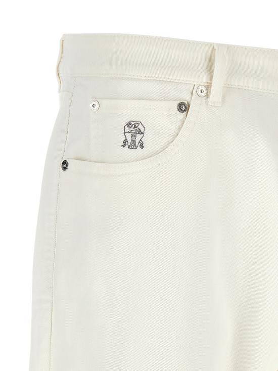 26FW 브루넬로 쿠치넬리 데님 팬츠 Y277PX1290C7210 White - BRUNELLO CUCINELLI