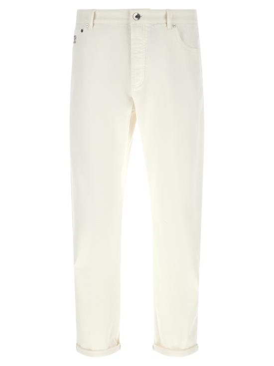 26FW 브루넬로 쿠치넬리 데님 팬츠 Y277PX1290C7210 White