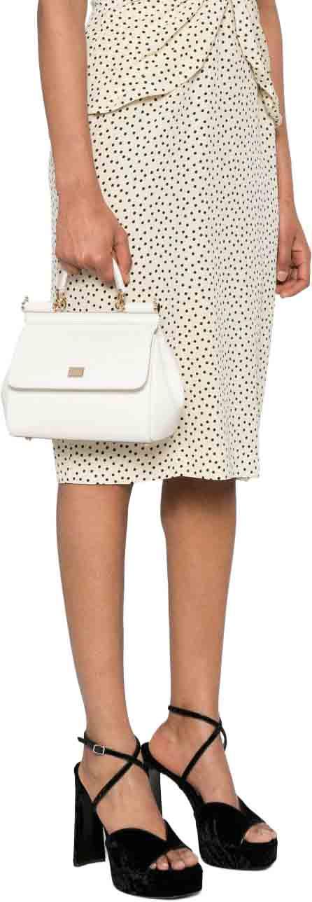 26FW 돌체앤가바나 미디움 시실리 핸드백 BB6003B100180001 WHITE - DOLCE & GABBANA