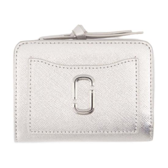  마크제이콥스 지갑 마크 제이콥스 미니 컴팩트 월렛 실버 - MARC JACOBS