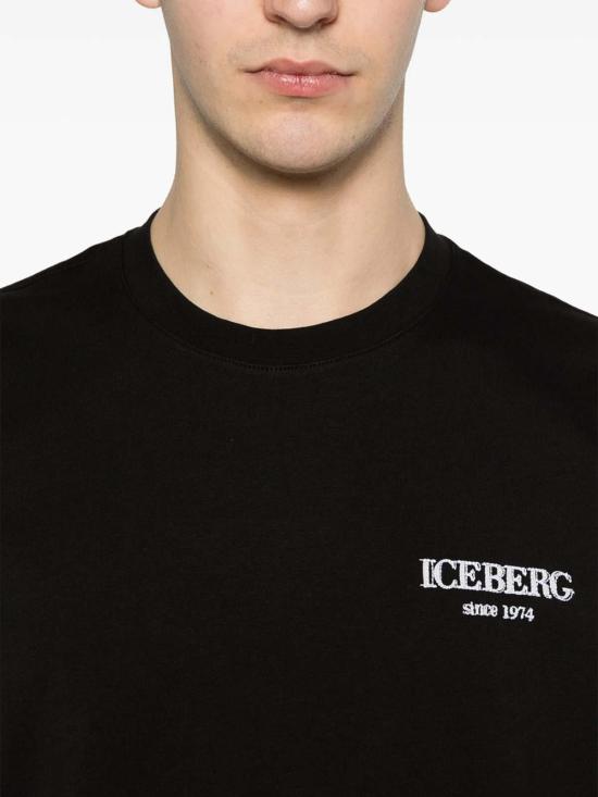 26SS 아이스 비 아이스버그 반팔 티셔츠 F046627A9000 Black - ICE B ICEBERG