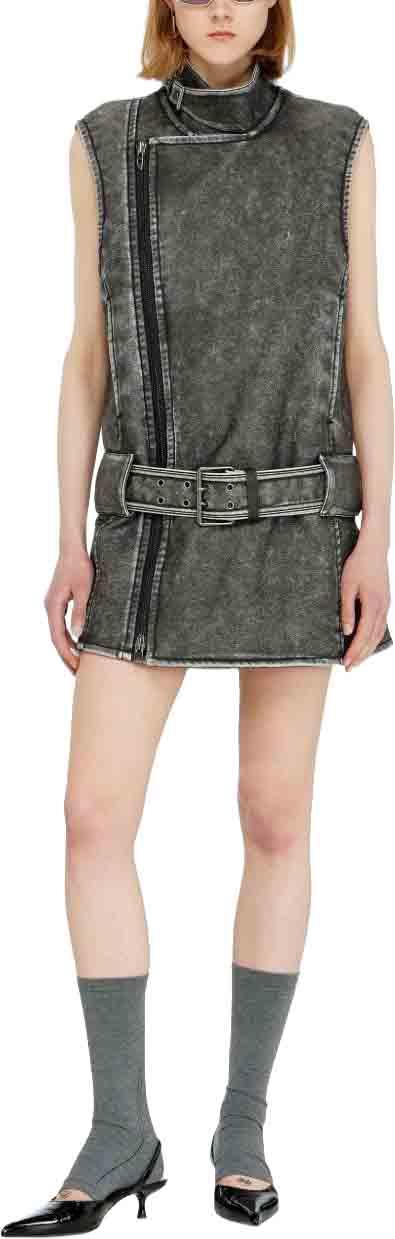 26FW 디젤 숏 원피스 A221120WEBJ900 DONKERGREY - DIESEL