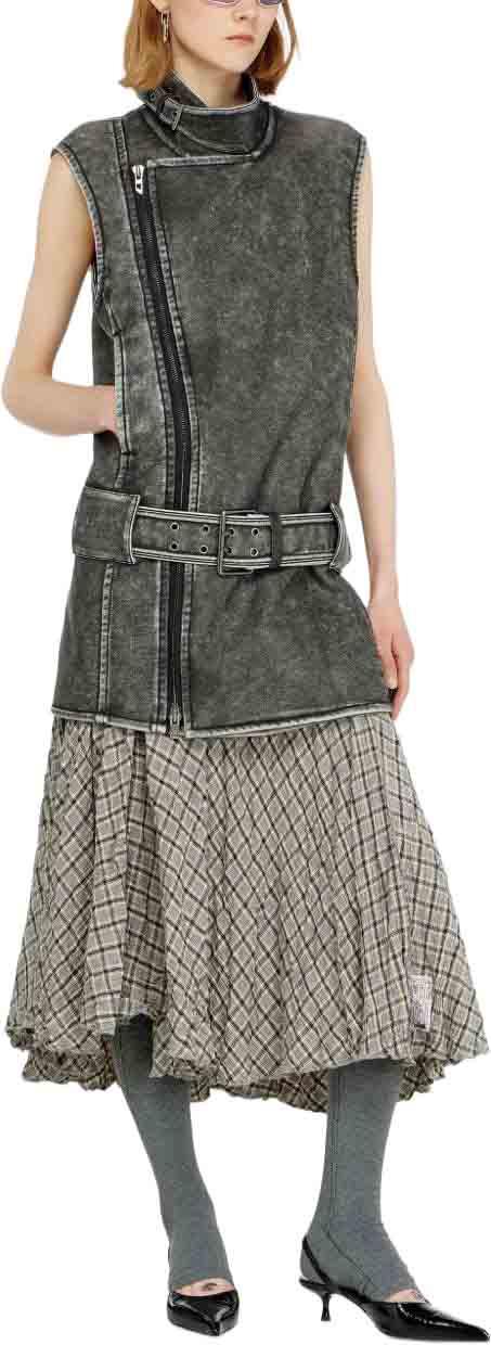 26FW 디젤 숏 원피스 A221120WEBJ900 DONKERGREY - DIESEL