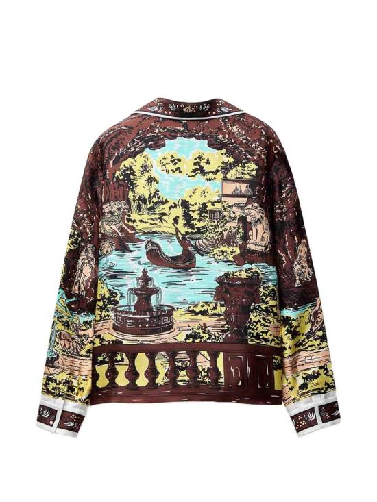 26SS 베르사체 셔츠 1A1797410242325X000 Brown - VERSACE