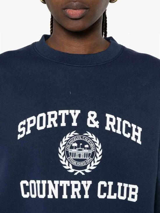 26FW 스포티앤리치 긴팔 티셔츠 ST09876218BLDNAVY Blue - SPORTY & RICH