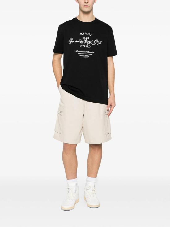 26SS 아이스 비 아이스버그 반팔 티셔츠 F04763069000 Black - ICE B ICEBERG