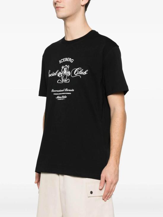 26SS 아이스 비 아이스버그 반팔 티셔츠 F04763069000 Black - ICE B ICEBERG