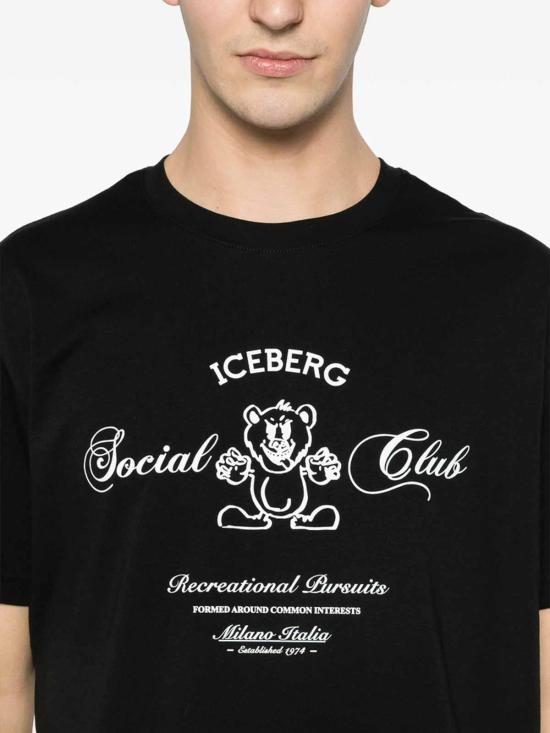 26SS 아이스 비 아이스버그 반팔 티셔츠 F04763069000 Black - ICE B ICEBERG